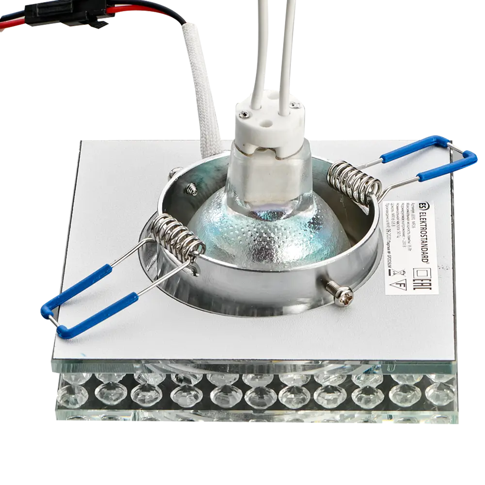 Светильник точечный встраиваемый Elektrostandard 8391, MR16 с LED-подсветкой под отверстие 60 мм, 1 м², цвет прозрачный 82636393 STLM-2187119  - Вид №6