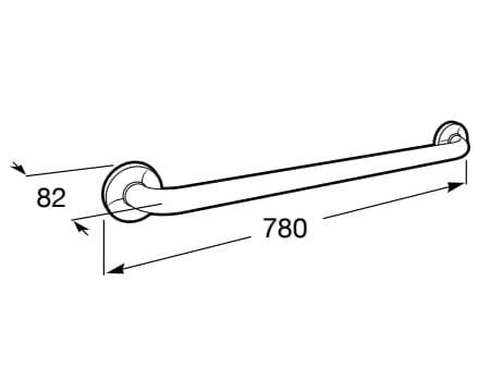 Металлическая U-образная ручка для ванной комнаты Roca COMFORT ARCH-00003106 - Вид №11