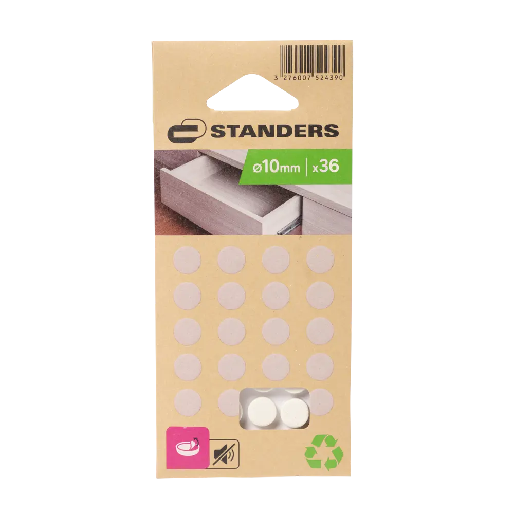 Накладки Standers 10 мм на саD587:D602морезе круглые цвет белый 36 шт STLM-2034845 - Вид №3