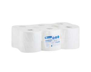 PTB206 Туалетная бумага TOP, белая, диаметр 19 см, длина 120 м, двухслойная, в упаковке 12 шт. Merida