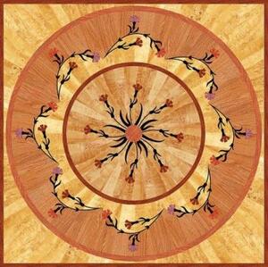 Художественный паркет Da Vinci Розетка 26-229 Дуб Селект (Гладкая) х1000диаметр мм.