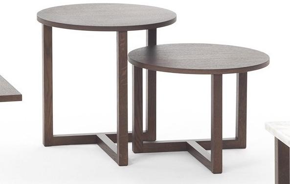 Marelli Круглый журнальный столик из мрамора и дерева sun-id-1353000 - Вид №2