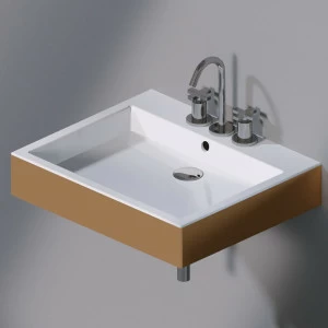 L255250 Подвесная раковина настенная прямоугольная A. e T. Italia  золотая