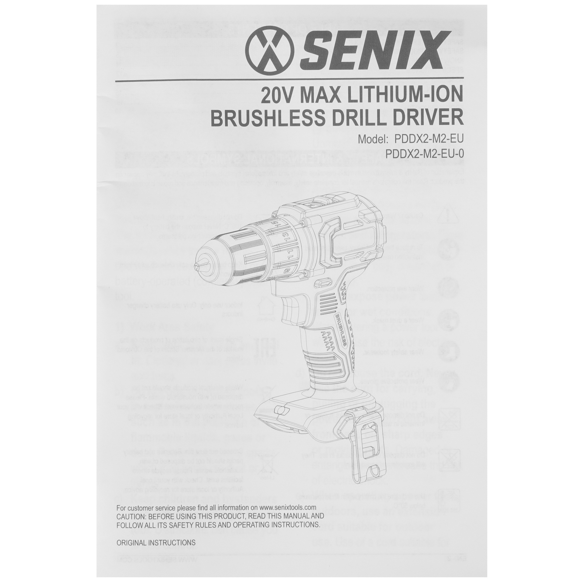 Дрель-шуруповерт SENIX PDDX2-M2-EU 20 Volt Max X2  , Без ЗУ, Без АКБ 9067909 STDN-0029508 - Вид №6