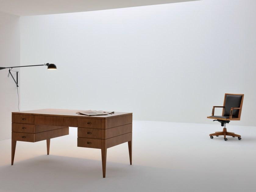 Morelato Поворотное кожаное кресло Executive на колесиках '900 Art. 3888 - Вид №3