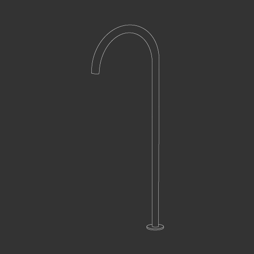 бортике поворотный излив H. 750 мм с дополнительным креплением undertop  FRE206 CEADESIGN  - Вид №1