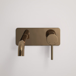 Настенный смеситель для раковины с 2 отверстиями и пластиной