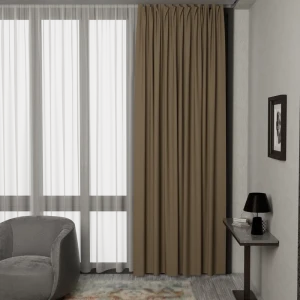Штора блэкаут Garden со скрытыми петлями 200×280 см светло-коричневая 89426489