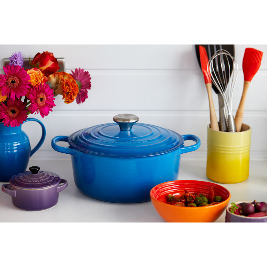 Кастрюля чугунная Le Creuset, Ø24 см, голубая 21177242002430 - Вид №1