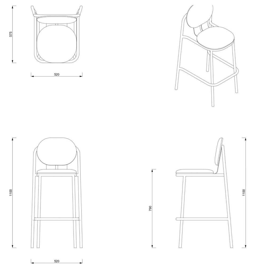 Алюминиевый и тканевый высокий садовый стул Joyf пустыня ARCH-00071351 - Вид №22