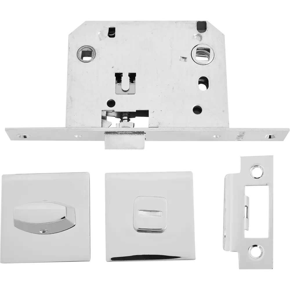 Дверные ручки Punto Cosmo с запиранием комплект цвет хром STLM-2039936 - Вид №2