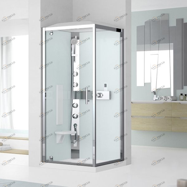 Novellini. Душевая кабина термостатическая 80x80 GF80 HYDROMASSAGE с высоким душевым поддоном и крышей GLAX 3 GL3GF89T1F1K