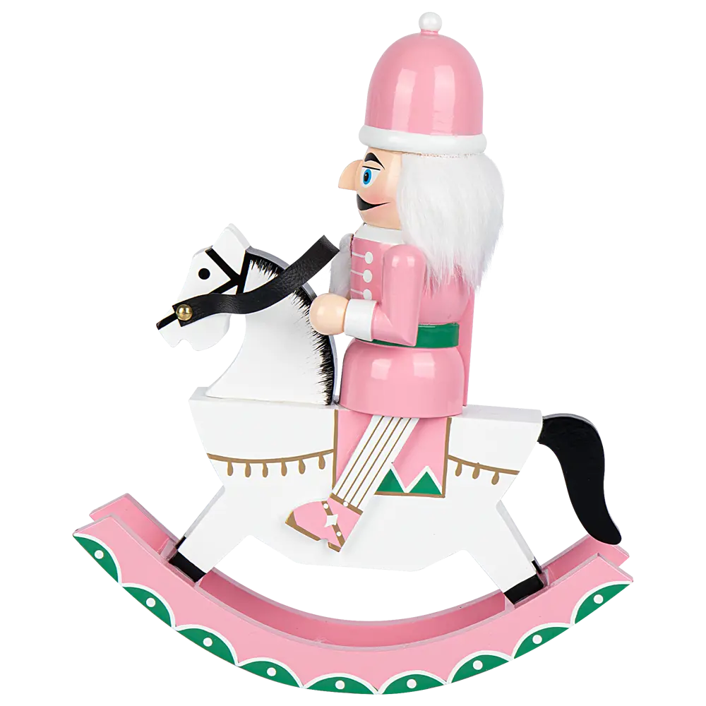 89368998 Декоративная фигура Щелкунчик на коне 30x24.5 см розовый STLM-1522201 Santreyd Christmas - Вид №2