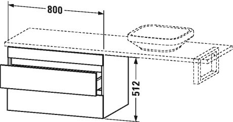 DS533902121 DuraStyle Шкафчик для консоли Орех темный декор Duravit - Вид №1