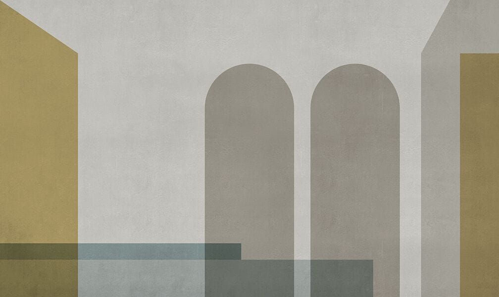 Моющиеся обои N.O.W. Edizioni GEOMETRIC / PIAZZA ITALIA ARCH-00001508 - Вид №1