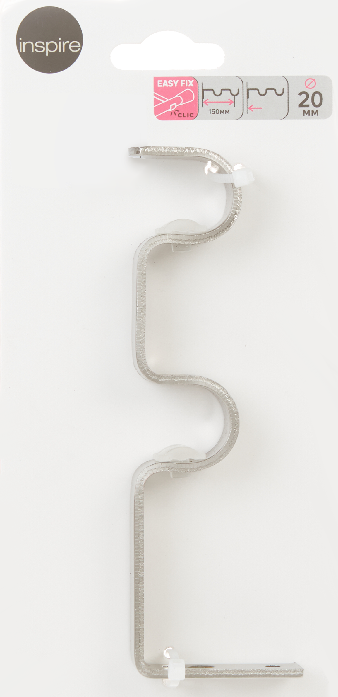 Держатель двухрядный INSPIRE для карниза, серый металл 85186749 STLM-0059657 - Вид №2