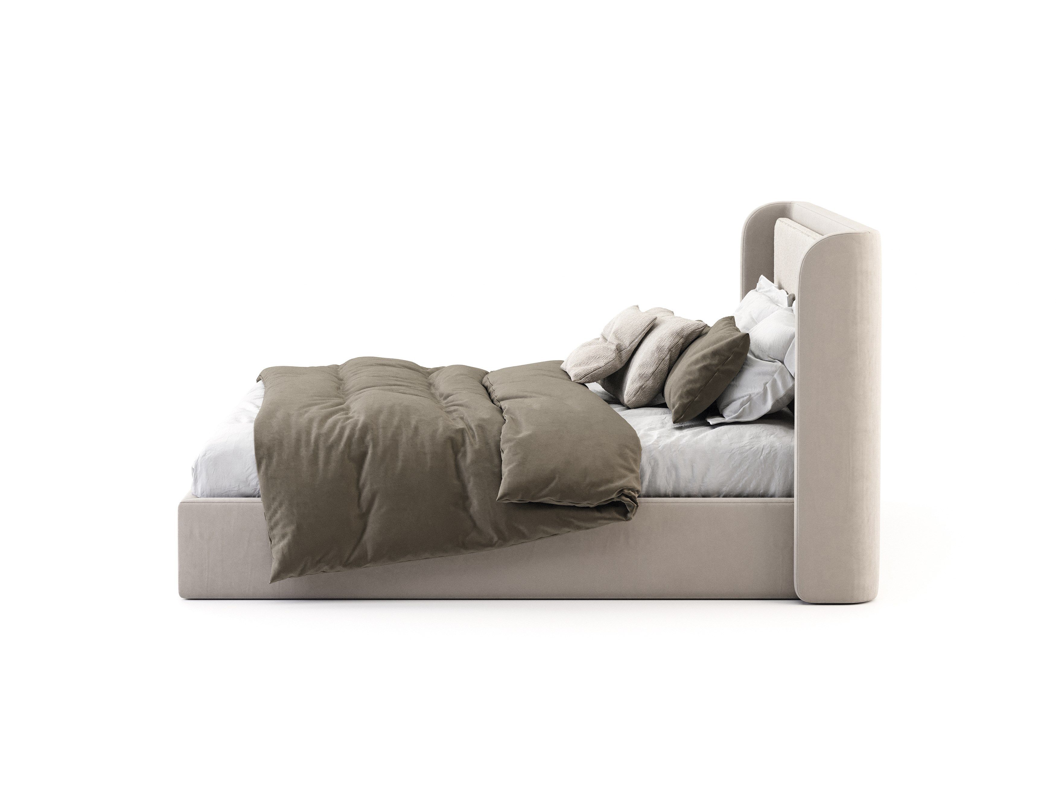 Двуспальная кровать из ткани с мягким изголовьем Stylish Club Porto ARCH-00034730 - Вид №21