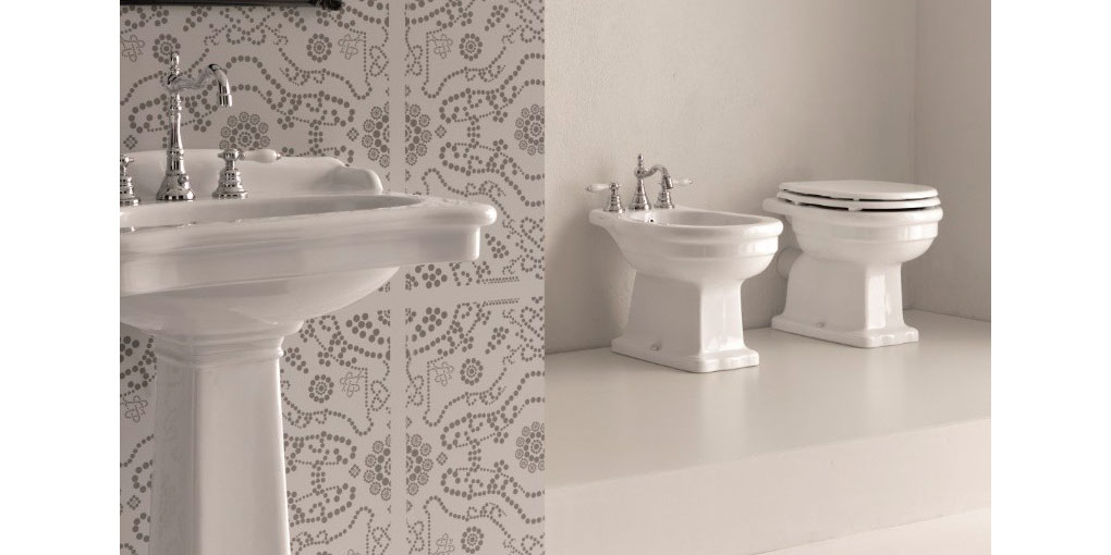 D10 Приставной унитаз напольный Белый Ceramica Hidra ELLADE Италия - Вид №1