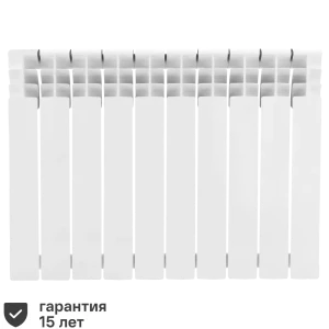 Радиатор Monlan Aluminium 500/96 алюминий 10 секций боковое подключение цвет белый