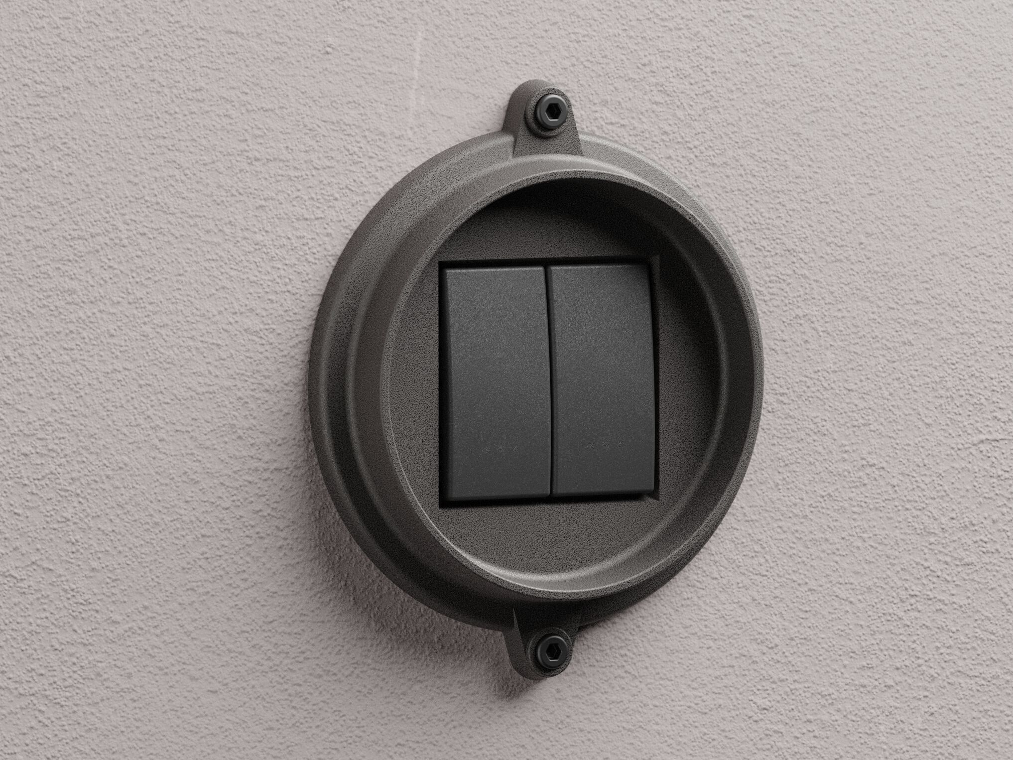 Анодированная алюминиевая пластина для розеток и выключателей Genuit Graphite ARCH-00054048