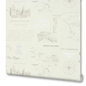 Обои флизелиновые Victoria Stenova Maps бежевые 1.06 м 998726