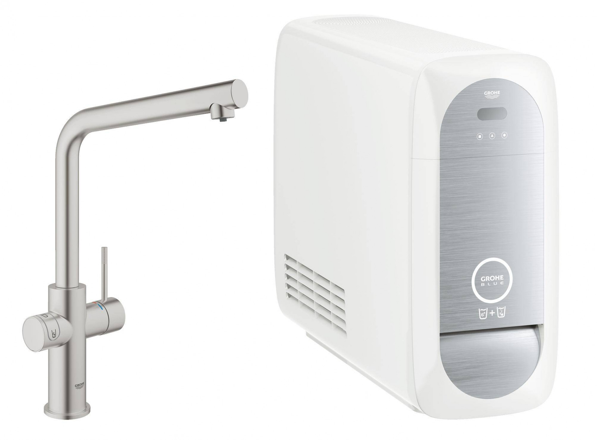 31454DC0 Смеситель для кухни Grohe GROHE Blue суперсталь