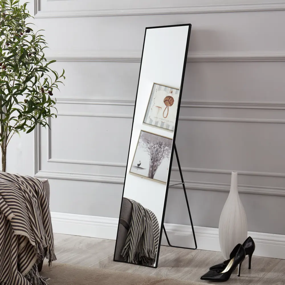 84466842 Зеркало напольное и настенное Inspire Psyche прямоугольное 35x151.5 см цвет черный STLM-0050469