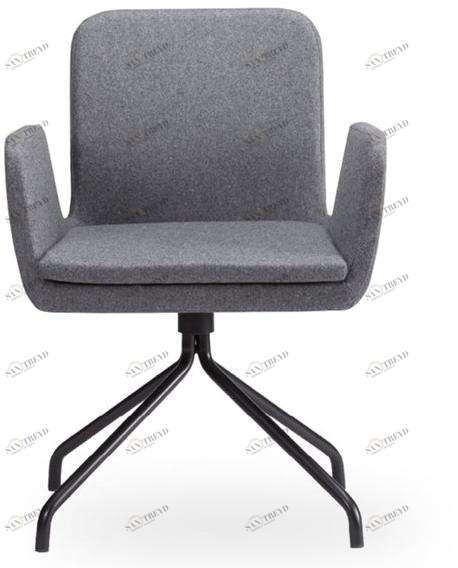 ROSSIN Вращающийся стул на жердочке из ткани с подлокотниками Sofie sun-id-1433185