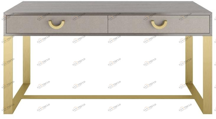 FRATO Прямоугольный латунный письменный стол с ящиками  Ffu120001aam 