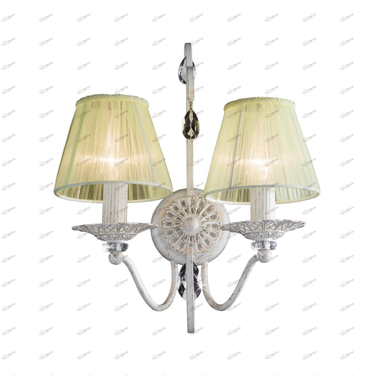 Бра металлическое на 2 лампы белое "Джесси" CL410322 CITILUX ДЖЕССИ 00-3930954 Белый;серебро 