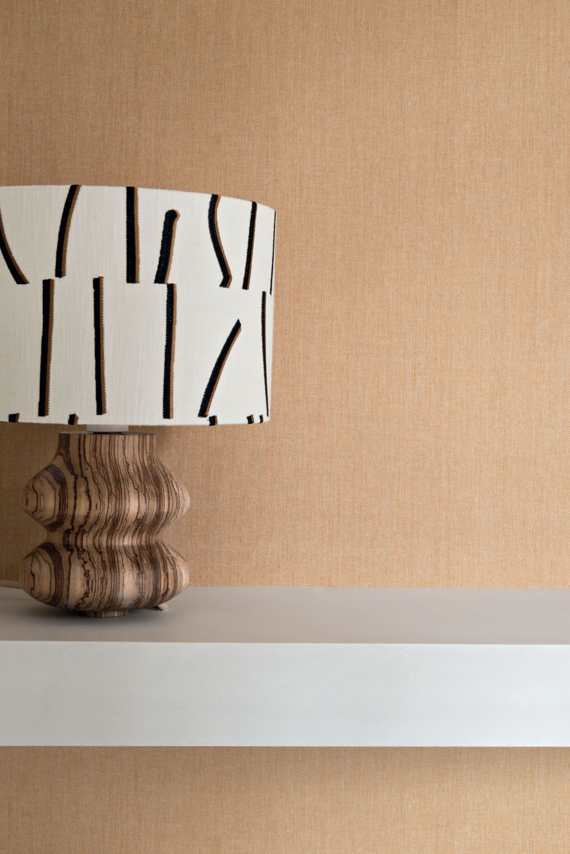 Льняная однотонная настенная ткань Casamance Linora ARCH-00044962 - Вид №2