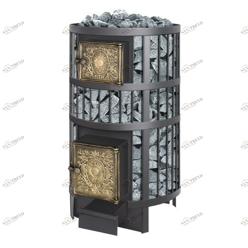 Печь для бани Везувий Русский пар Ч с закрытой каменкой 143