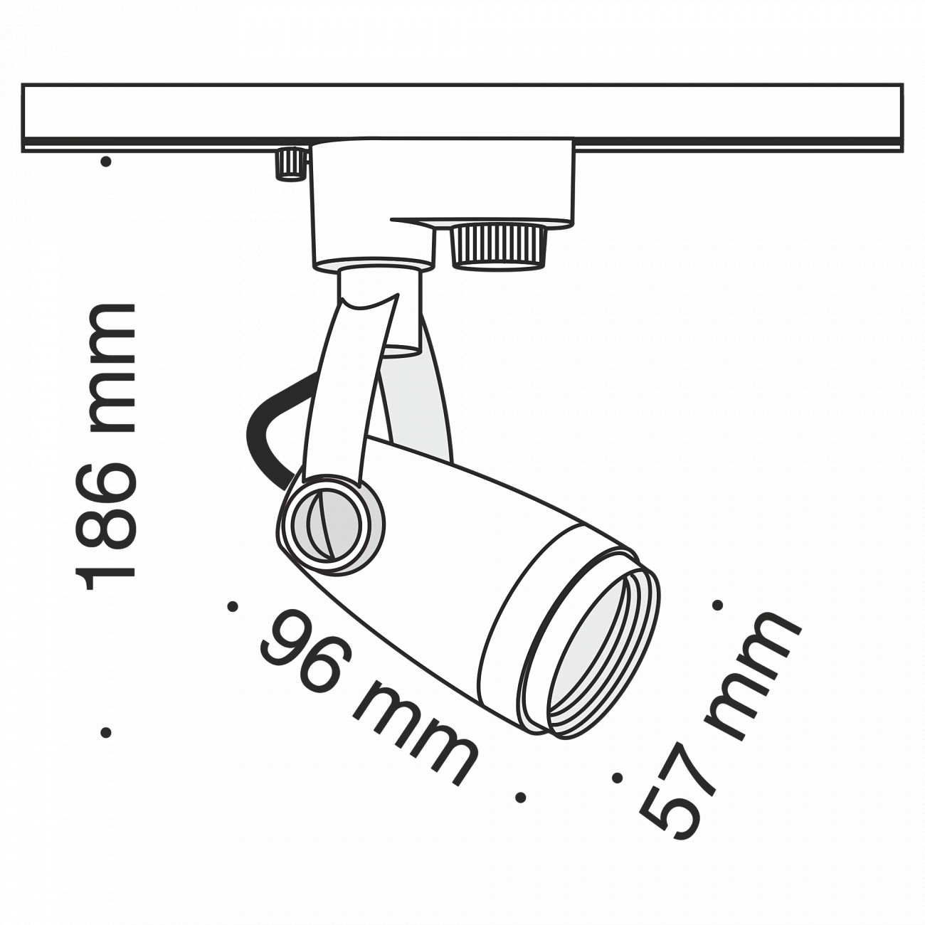 Трековый светильник белый TR001 TECHNICAL SINGLE PHASE TRACK SYSTEM 00-3956186 Белый  - Вид №3