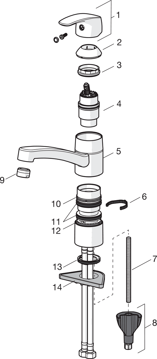 Oras 1030S Смеситель для кухни 1030S Safira Хром  - Вид №4