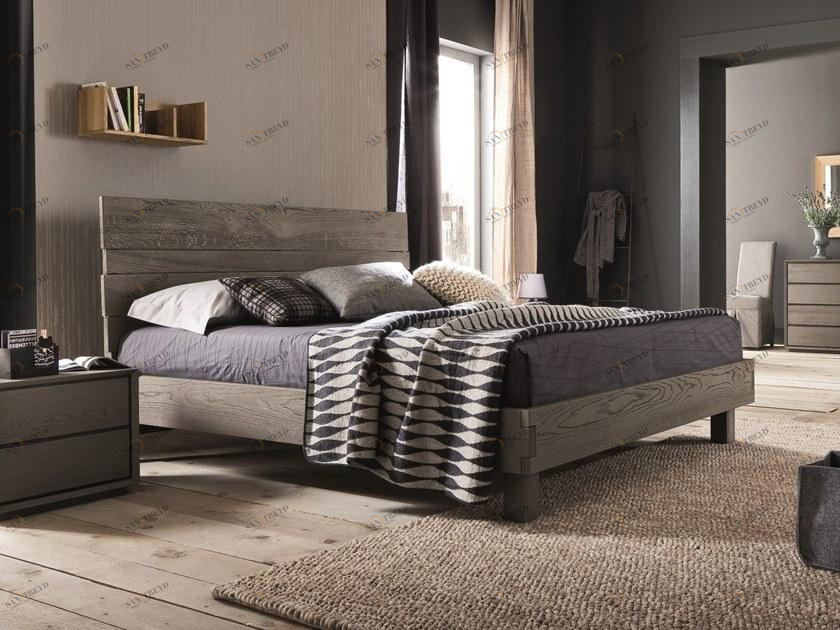 AltaCorte Двуспальная кровать из дуба Ecolab night Lb-zn7252