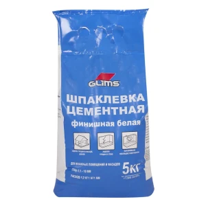 Шпаклёвка цементная финишная Glims, 5 кг