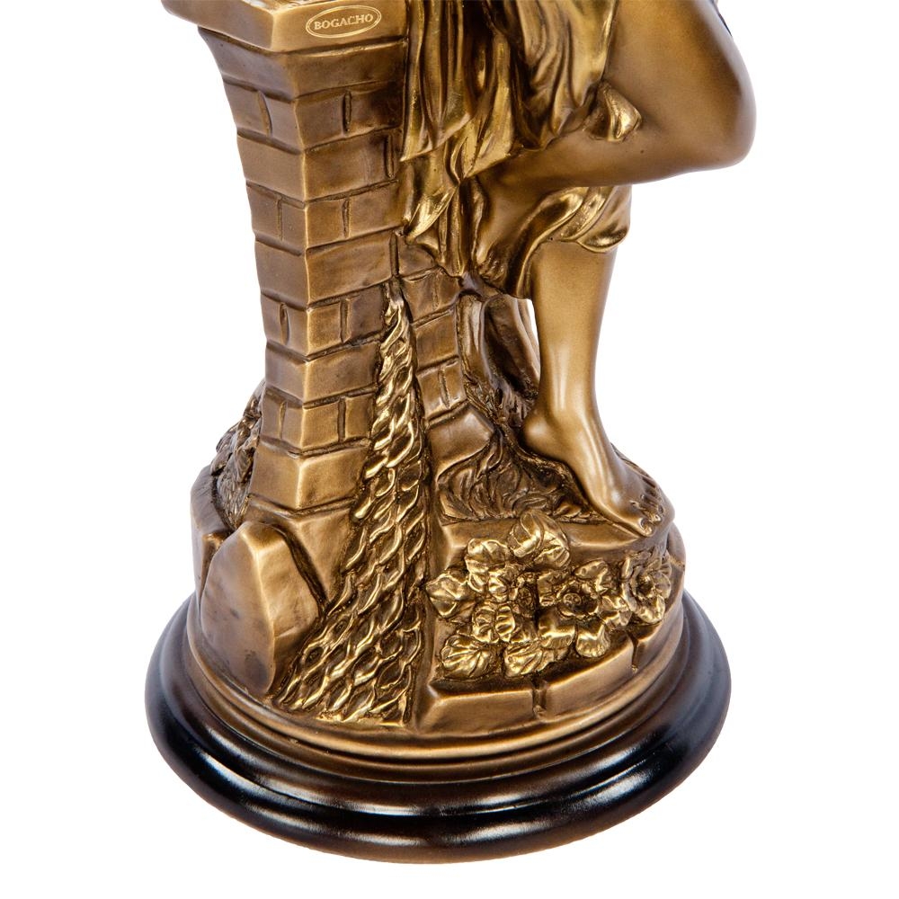 13055,11486 Подставка декоративная Девушка с кувшином Бронза BOGACHO 4627138200339, 4627138232316 - Вид №6