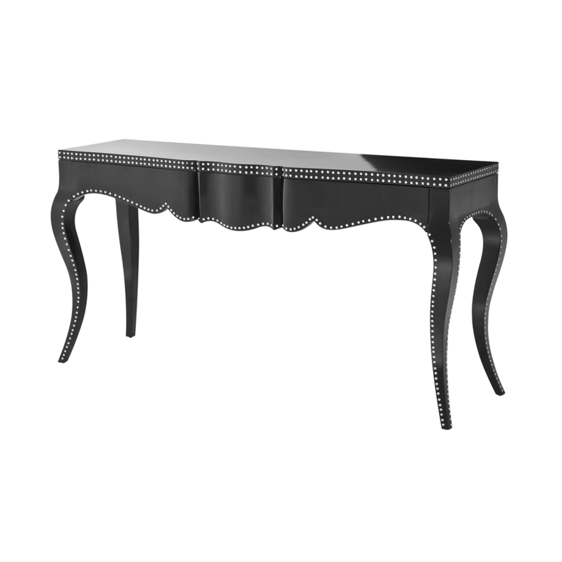 Консоль черная с фигурным подстольем и гнутыми ножками, венге Margaret от Eichholtz EICHHOLTZ EICHHOLTZ 060949 Венге  - Вид №1