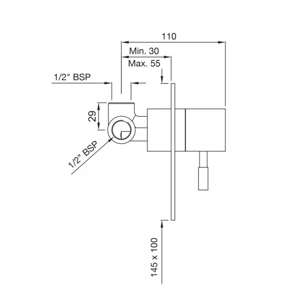 LEO-CHR-55139 Запорный вентиль Artize Leone Хром - Вид №1