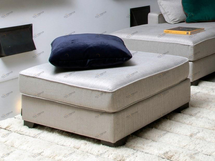 Duvivier Canapés Квадратный пуф со съемным чехлом из ткани Thomas Thomxf94