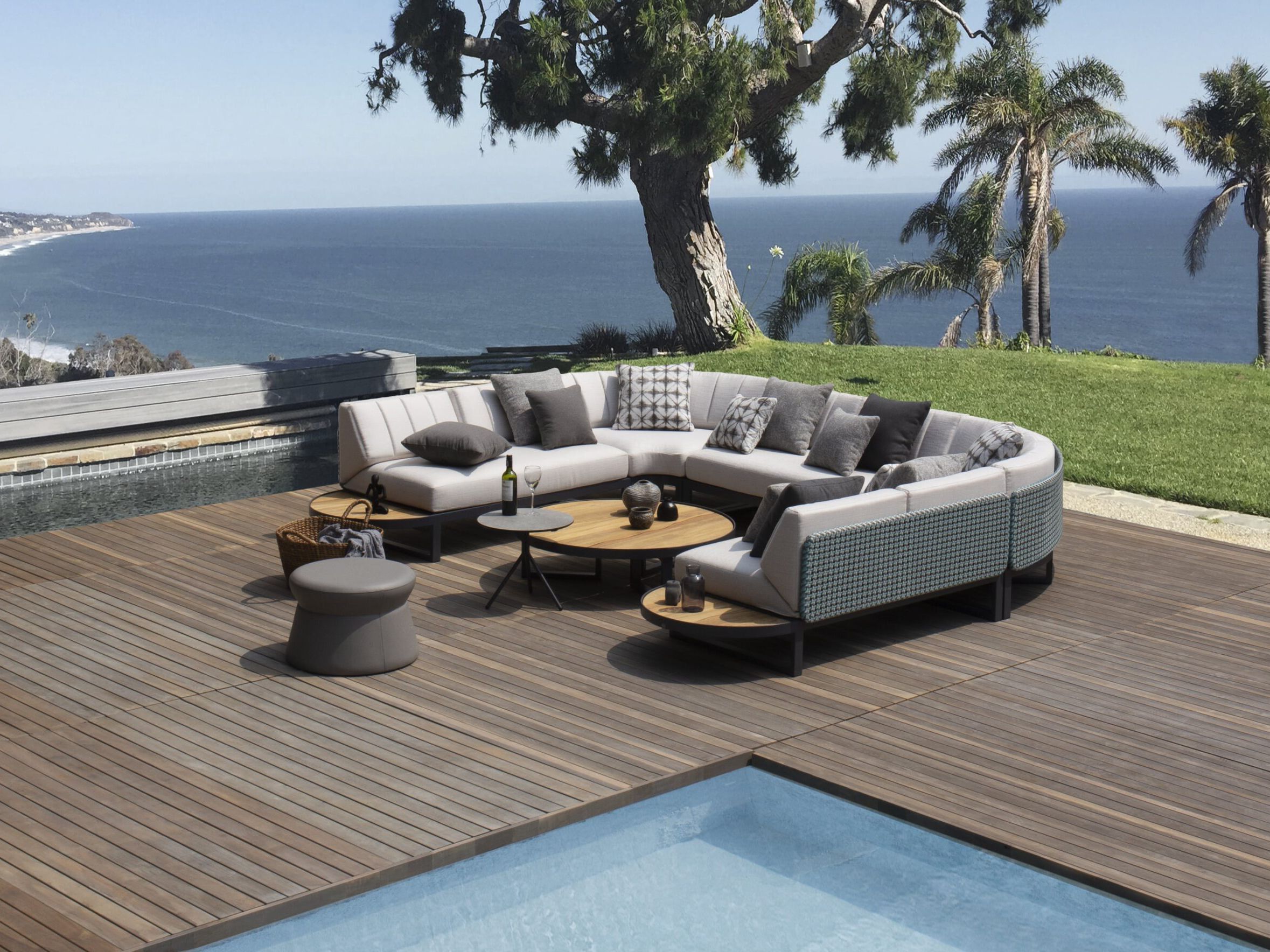 Угловой садовый диван из ткани MAMAGREEN Munia ARCH-00132661 - Вид №6