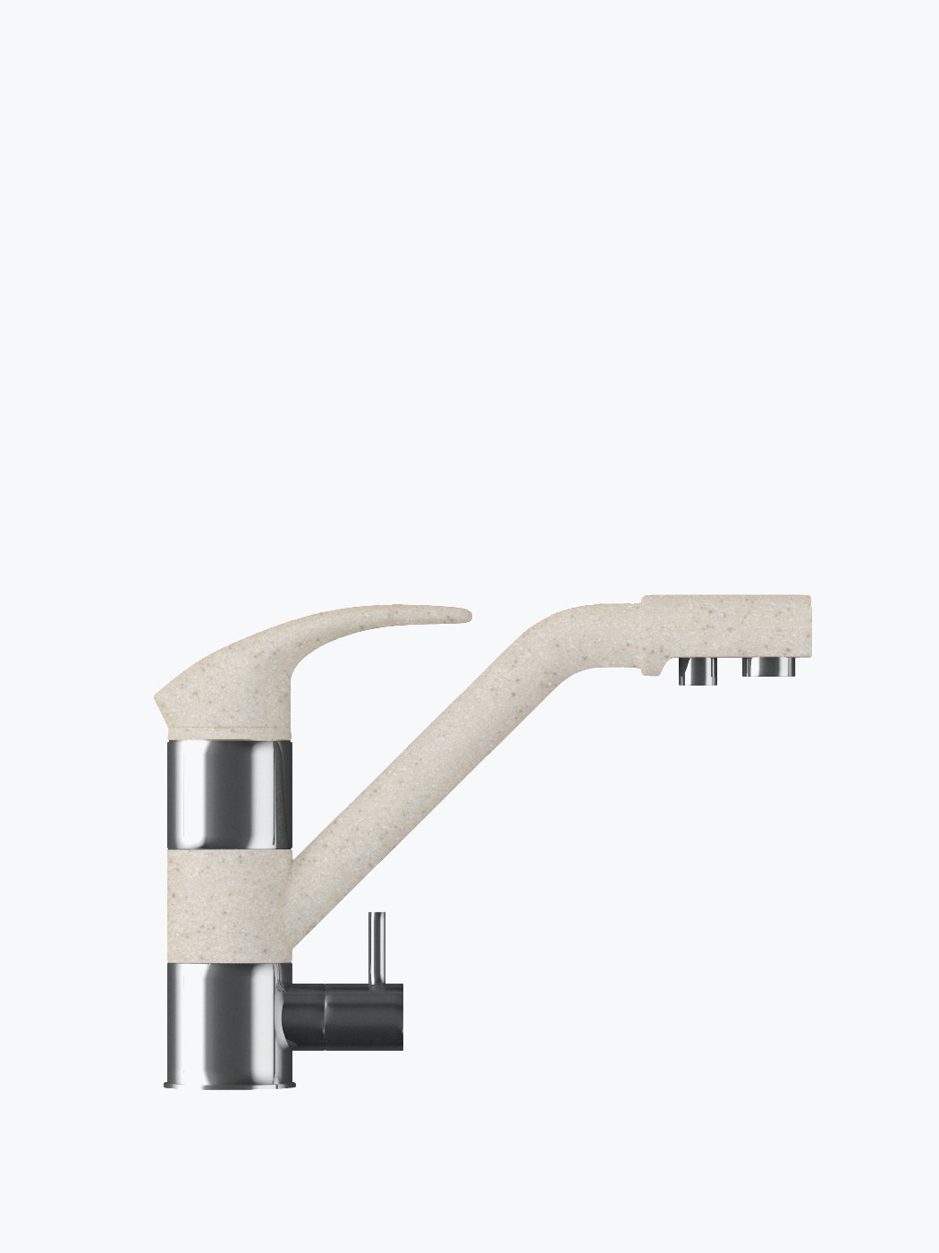 694357 Смеситель кухонный "Дуо" в тон мойки Polygran 