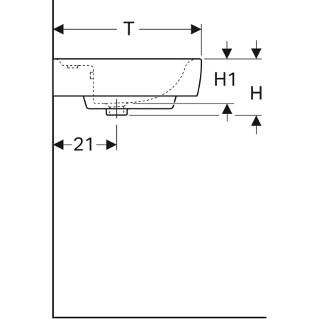 222255000 Раковина Geberit Renova Plan Geberit  - Вид №4