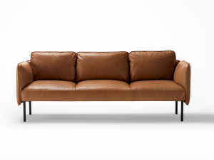 3-местный кожаный диван