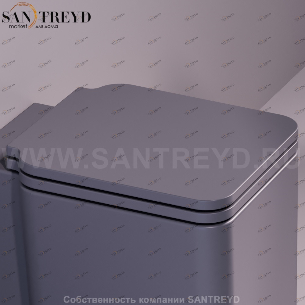 FL27D01ANTRACITEMATTCR Крышка сиденье для унитаза Simas Flow