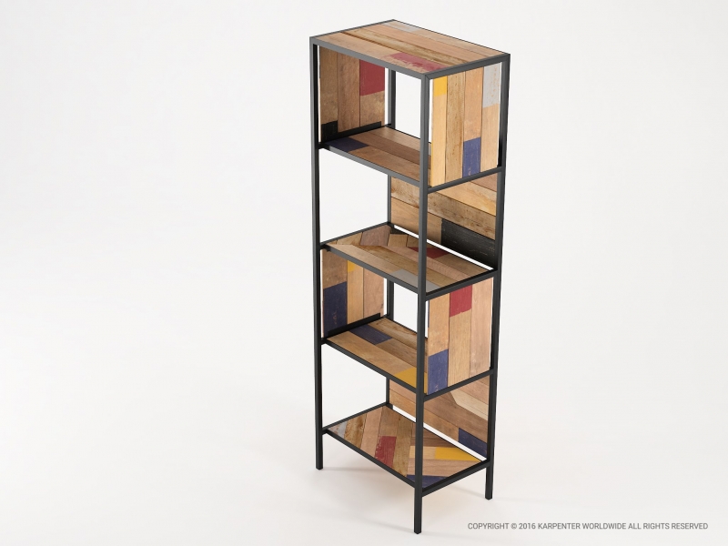 412_1225 Вертикальный стеллаж 4 отсека Karpenter Planke - Вид №2