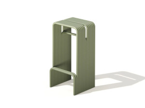 Алюминиевый высокий садовый стул с порошковым покрытием