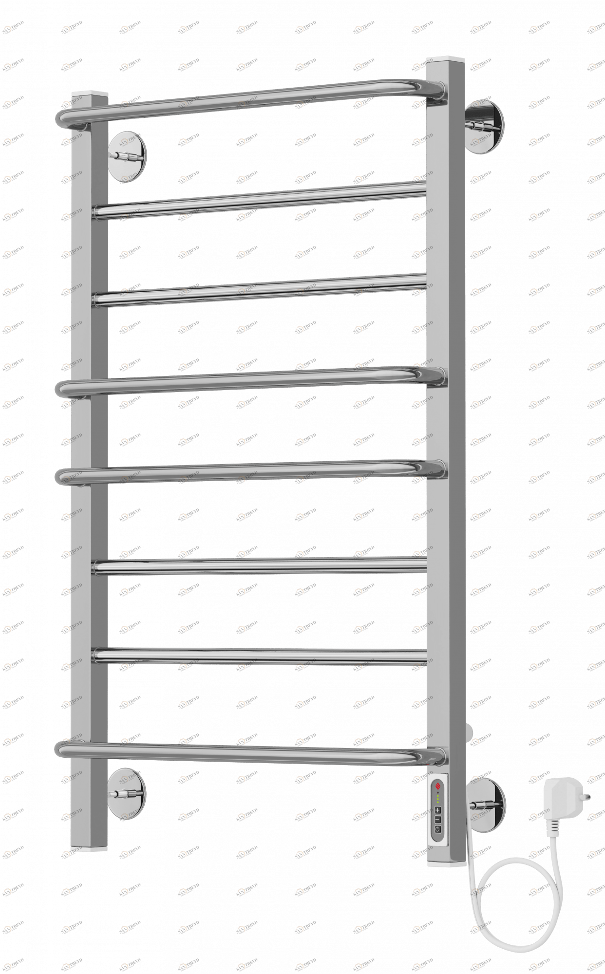4630080267121 ЭЛЕКТРИКА Евромикс квадро П8 500х850 электро (new встроен.диммер) Полотенцесушитель TERMINUS Нержавеющая сталь 