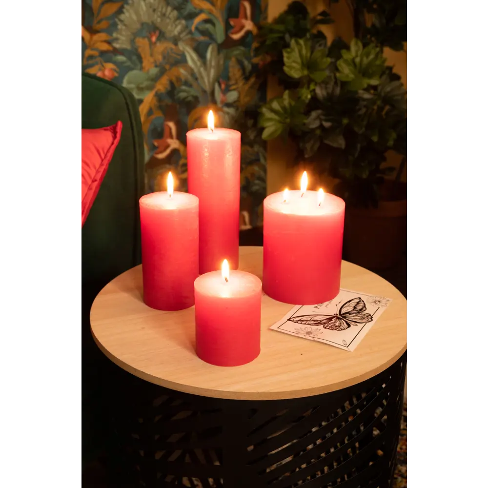 Свеча-столбик «Рустик», 7х8 см, цвет красный Santreyd STLM-2097595 - Вид №1