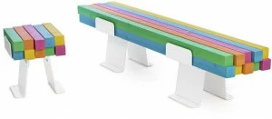 Nola Industrier Скамейка из стали и дерева